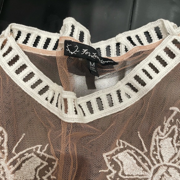 Desert Nights Mini Dress in White & NudeFor Love & Lemons medium - Picture 5 of 6